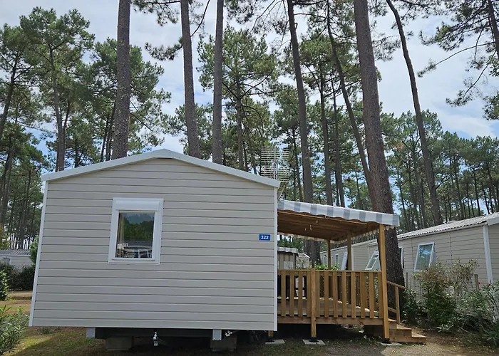 Sous Les Pins Dans 4 Etoiles Mh Familial 322 6 A 8 Couchages 2 Salles De Bain 2 Wc Camping Saint-Julien-en-Born